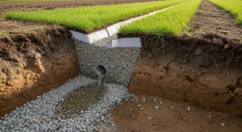 Tranchée infiltration à faible profondeur