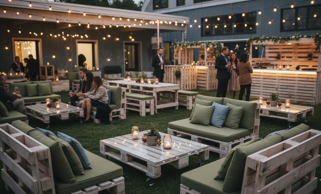 Mobilier événementiel en palette