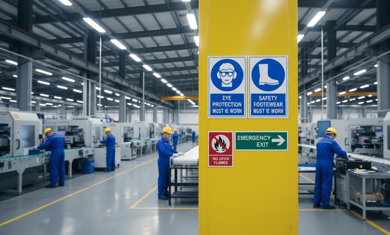 Panneaux de signalisation obligatoires en usine