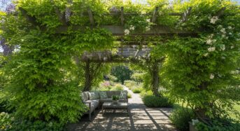 Végétaliser une pergola pour créer un îlot de fraîcheur naturel