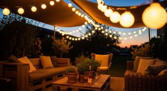 Guirlandes guinguette : l’éclairage extérieur tendance pour les terrasses