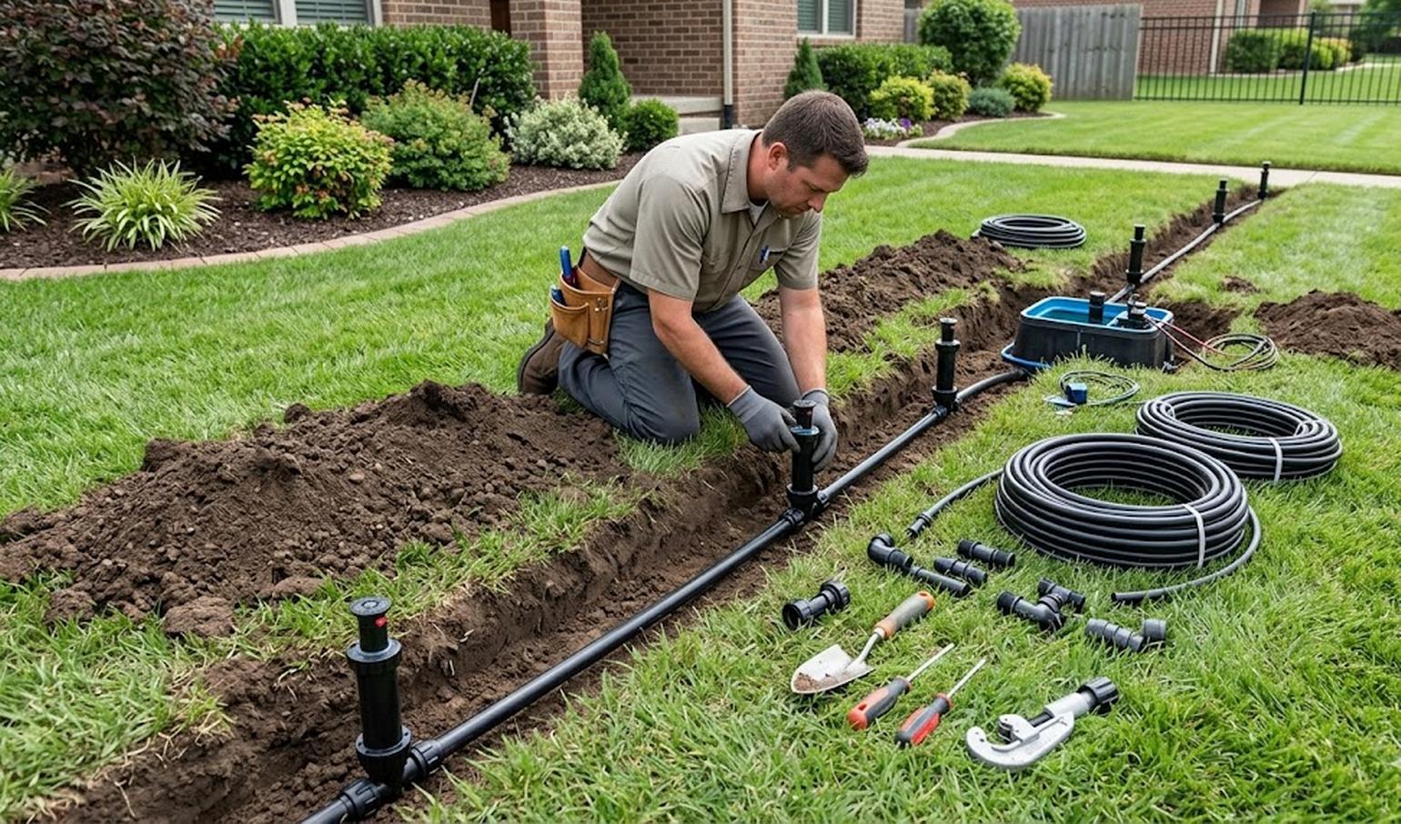 Arrosage automatique enterré pour la pelouse