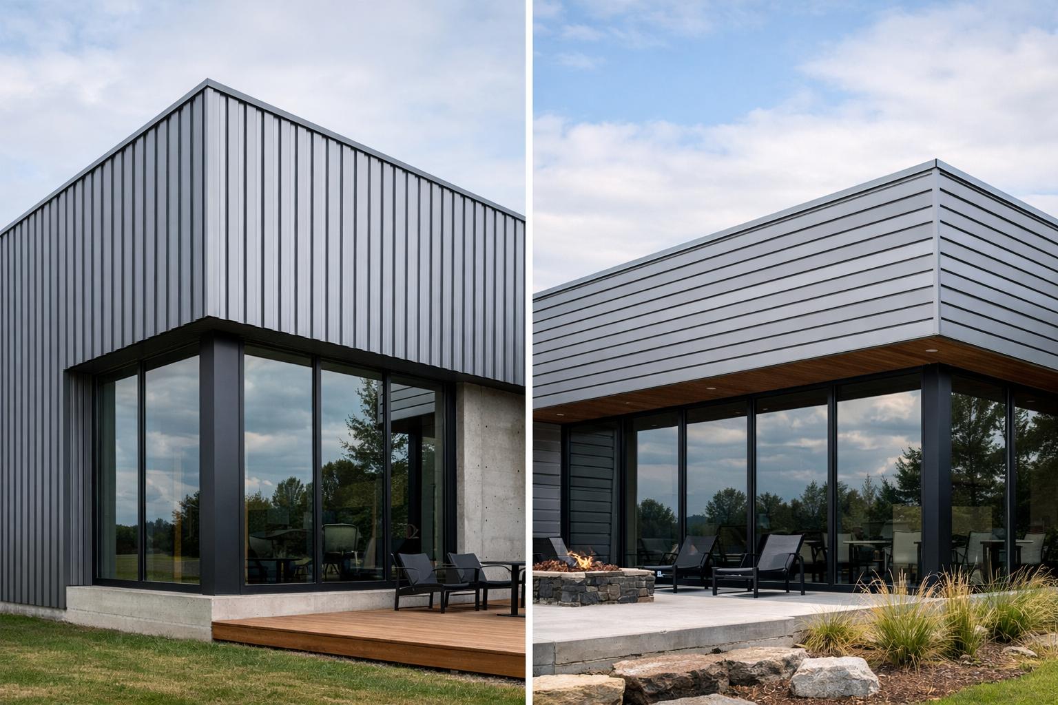 Bardage métallique vertical ou horizontal