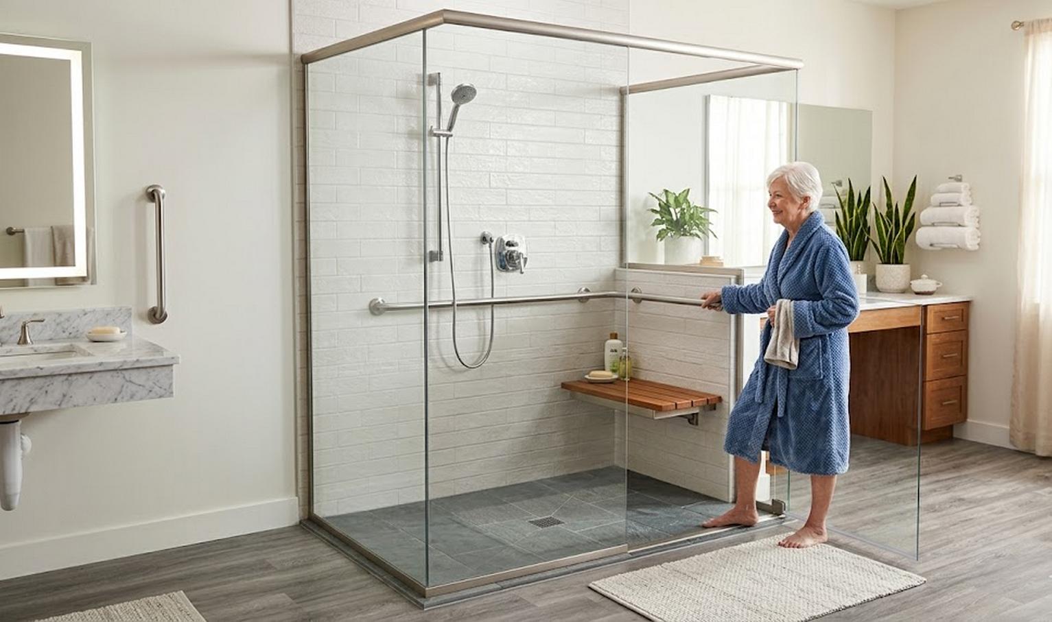 Douche à l'italienne : la star de l'aménagement habitat senior