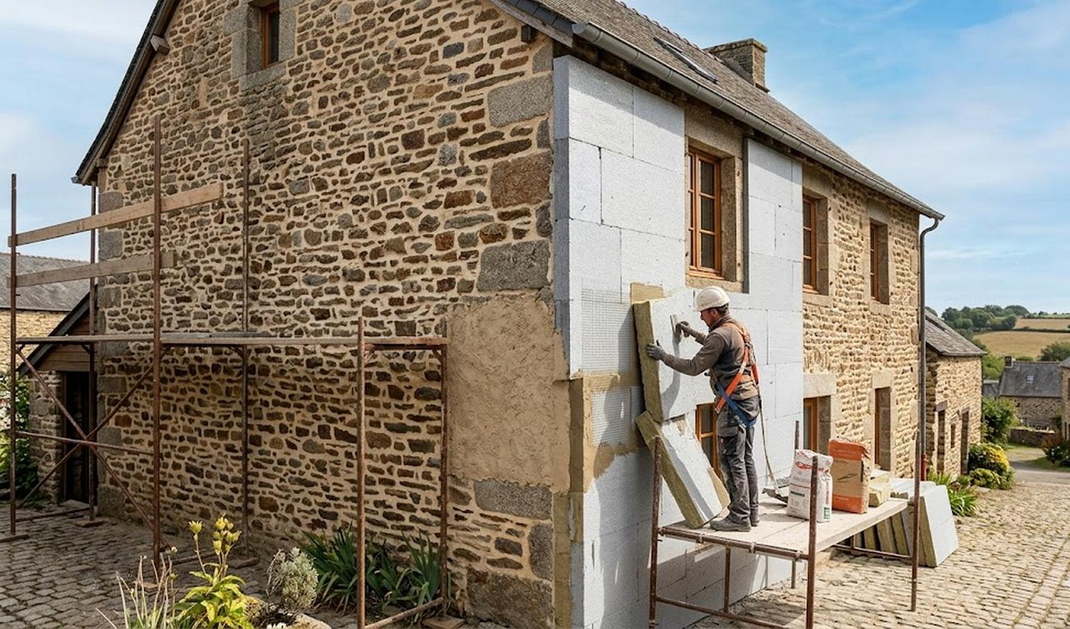 ITE sur maison en pierre
