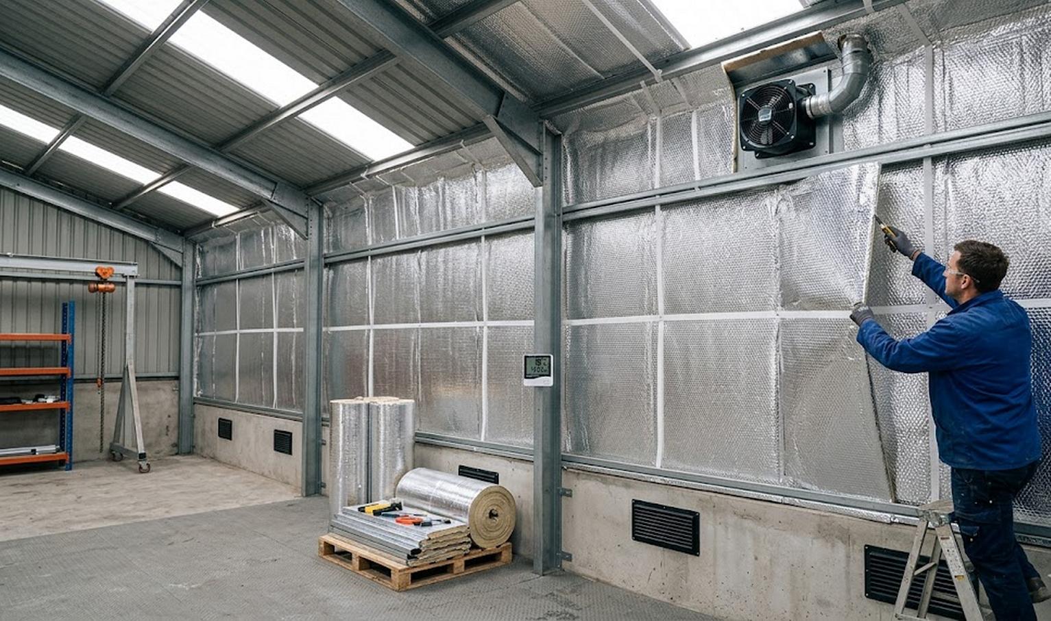 Isolation d'un hangar industriel