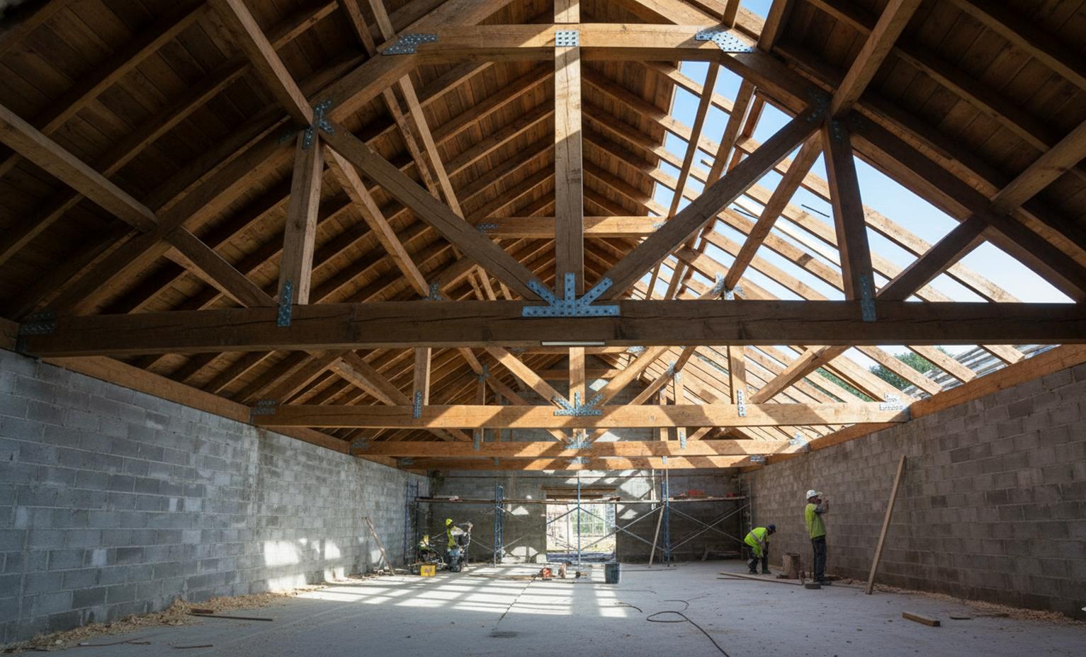 Le rôle du contreventement de toiture dans la transmission des charges