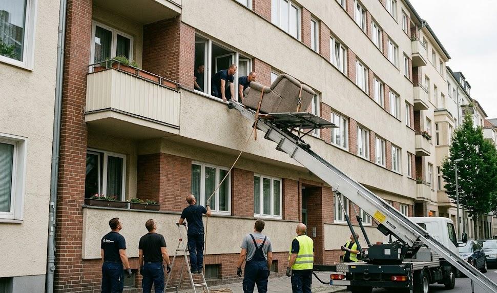 Passage des meubles par la fenêtre