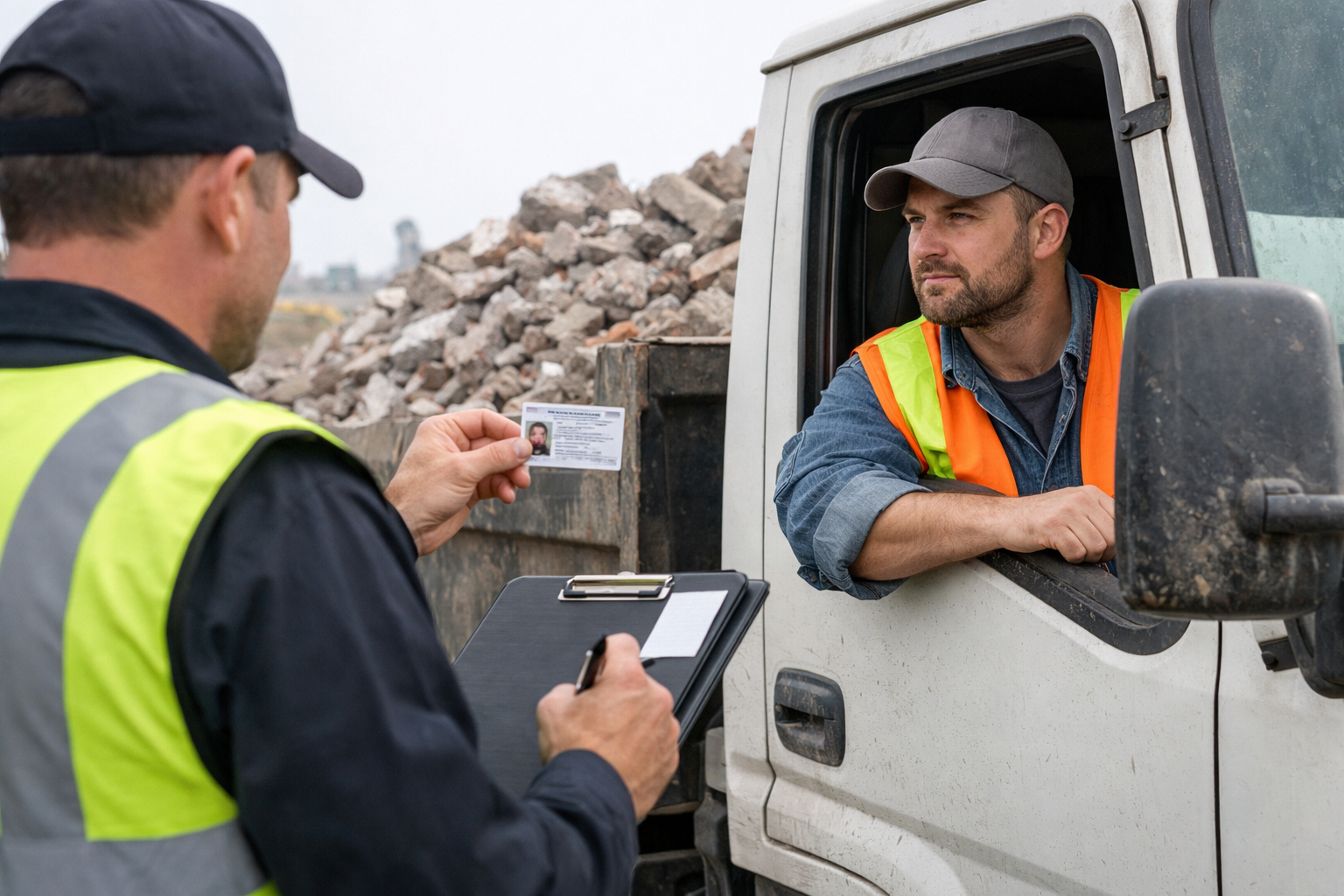 Permis nécessaire pour conduire un chargement camion de gravats