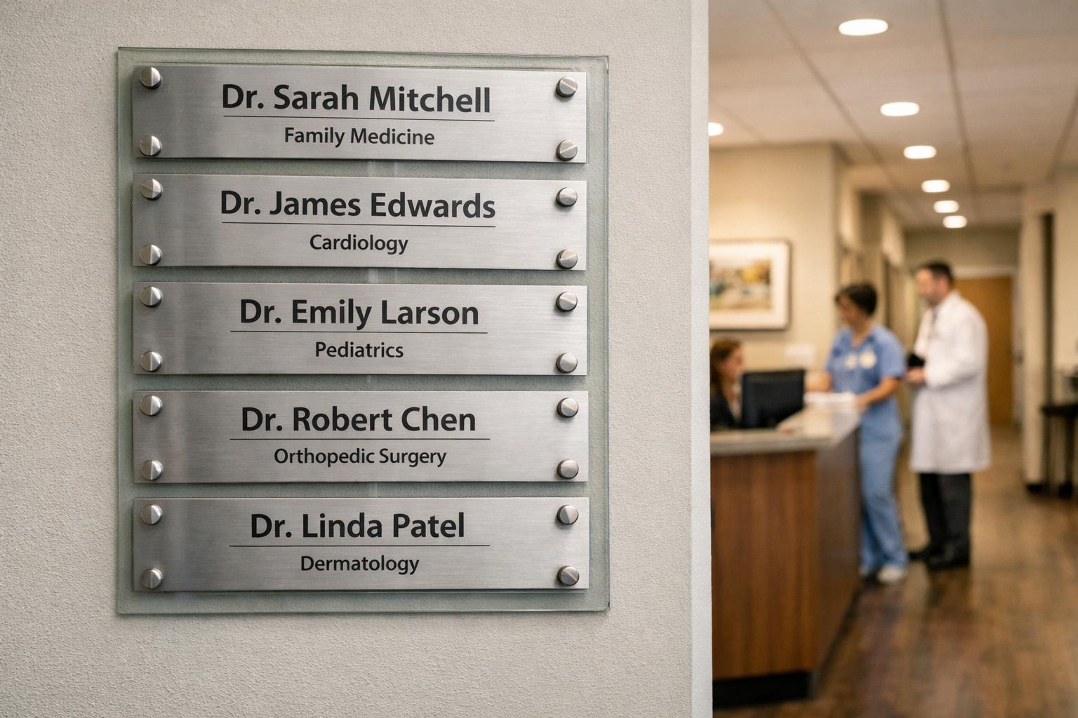 Plaque multi-praticiens pour cabinet médical de groupe