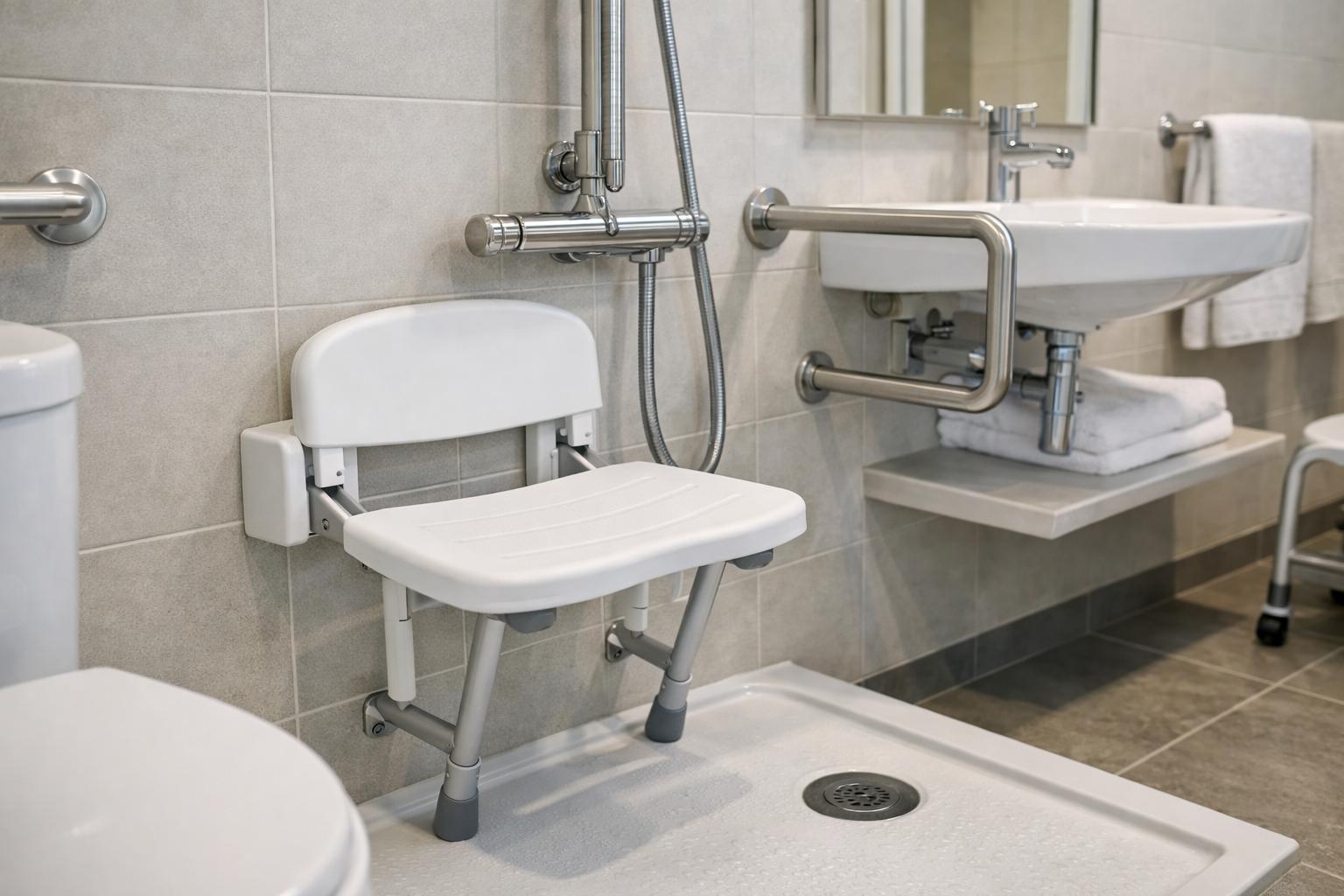 Siège de douche mural