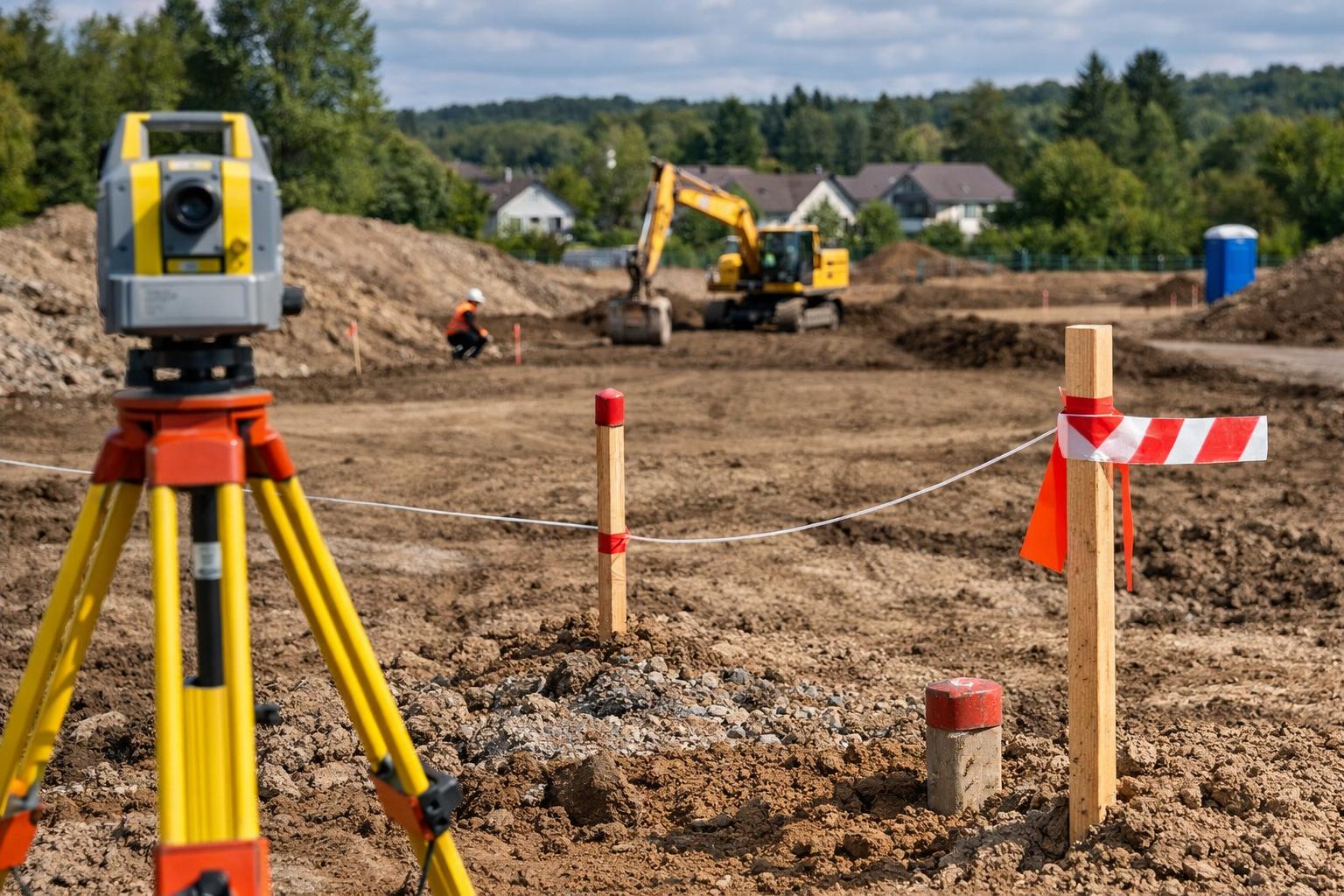 Viabilisation et bornage d'un terrain à bâtir