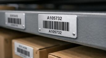 Étiquettes d&rsquo;inventaire à codes-barres en aluminium anodisé
