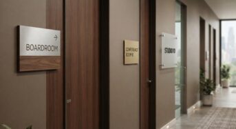 Les plaques de porte : le détail qui finit la signalétique intérieure