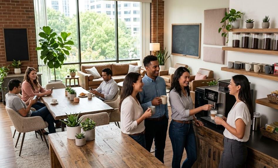Aménager une zone de pause conviviale autour de la machine à café